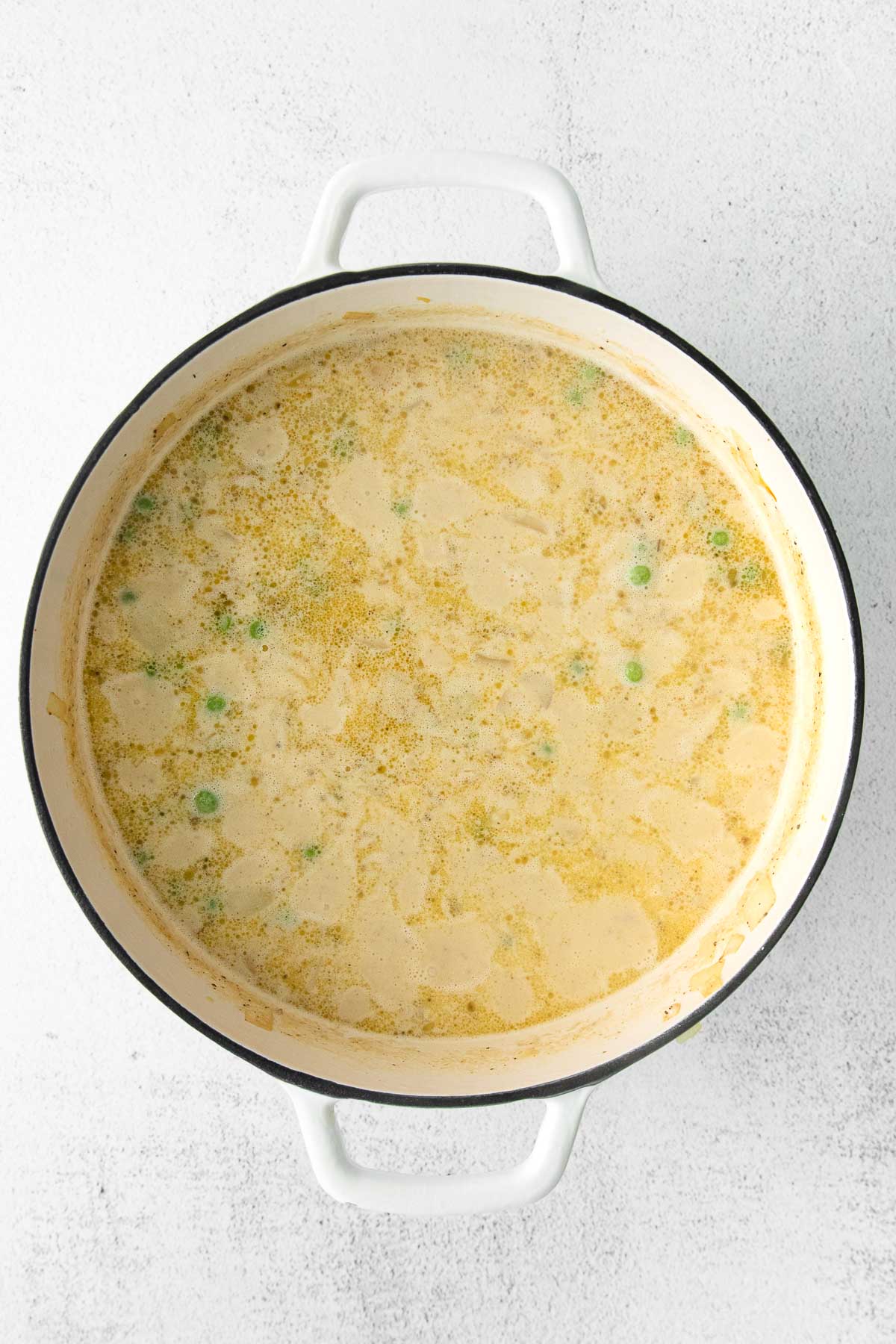 creamy soup with peas