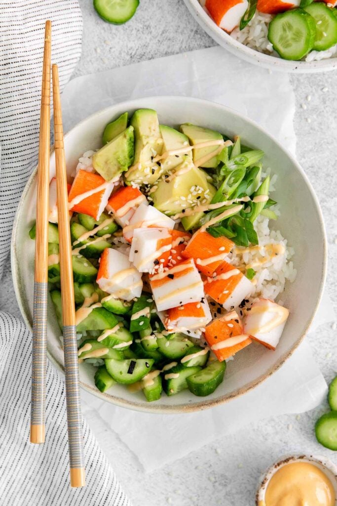 California Roll in a Bowl To Simply Inspire