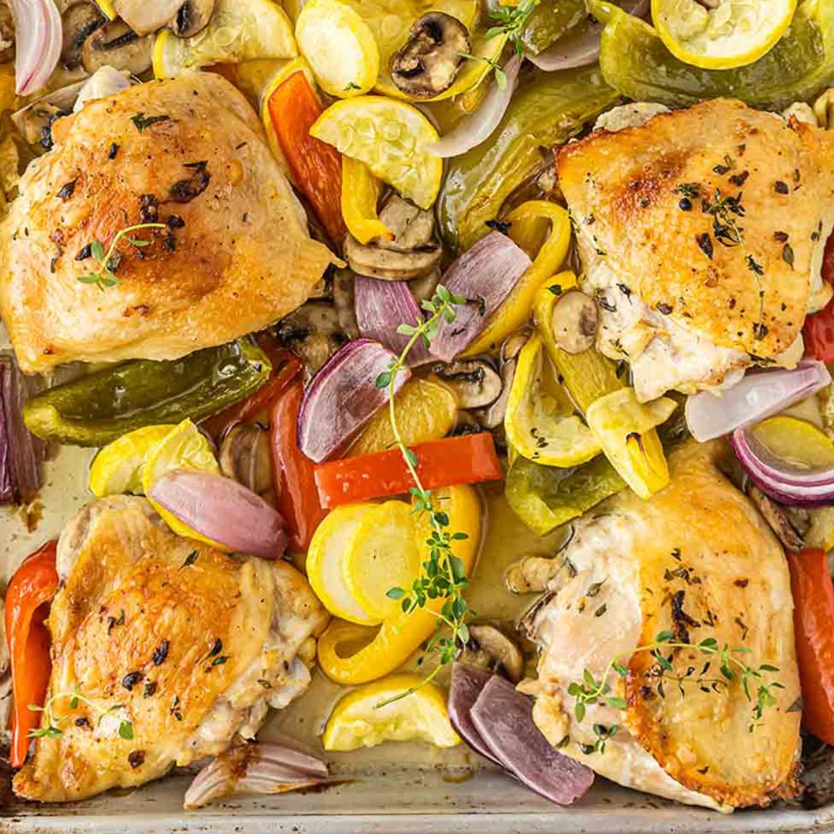 Sheet pan Chicken Thighs-image