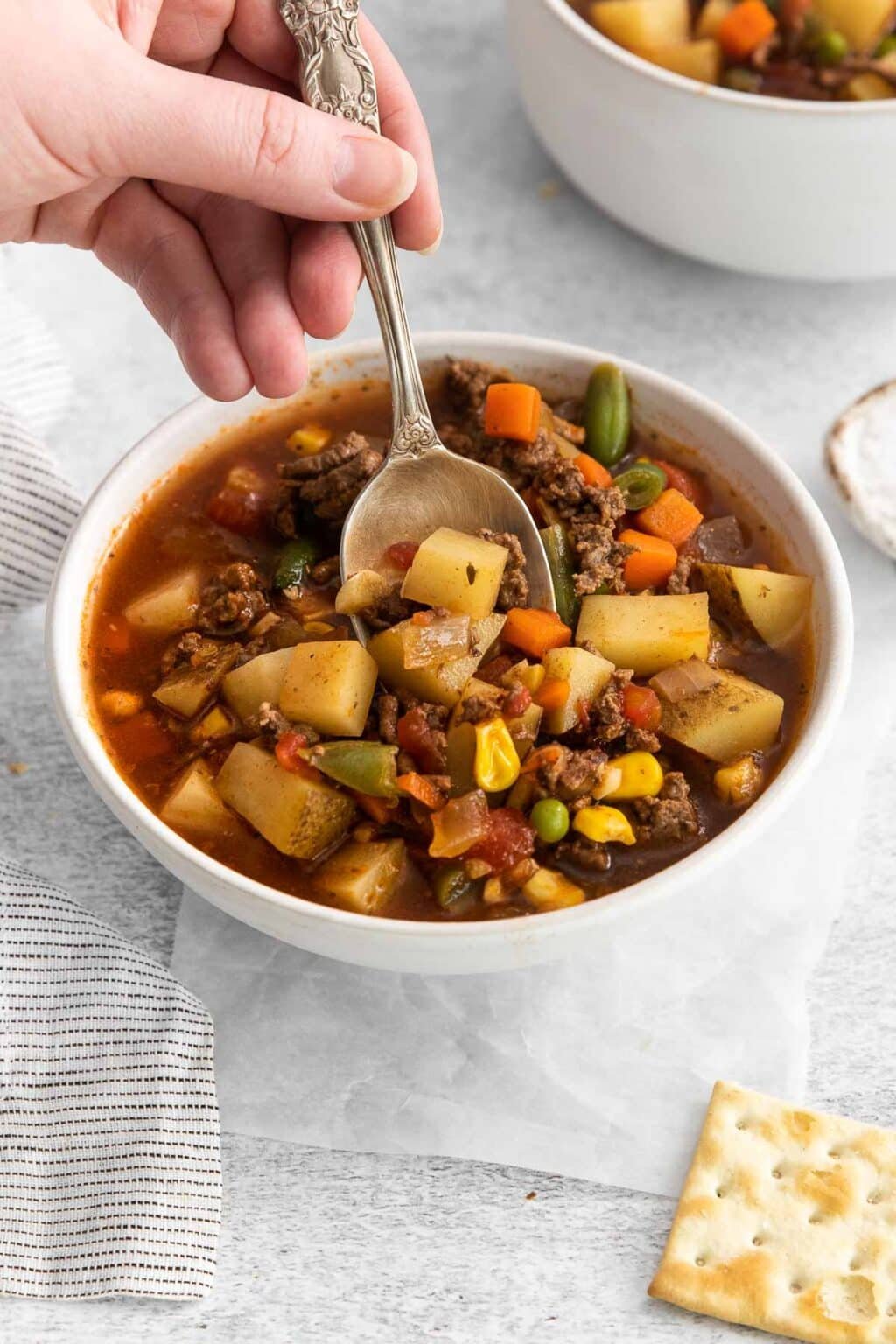 Hamburger Vegetable Soup - To Simply Inspire