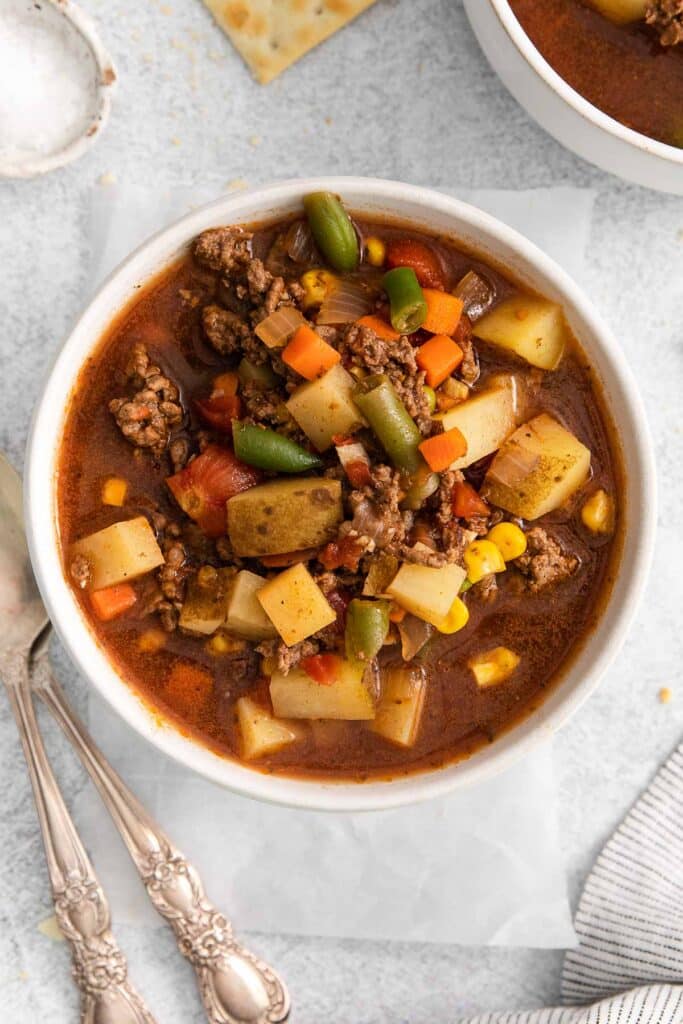 Hamburger Vegetable Soup To Simply Inspire