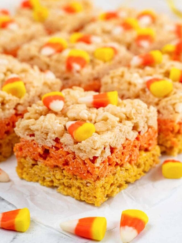 Candy Corn Rice Krispie Treats To Simply Inspire