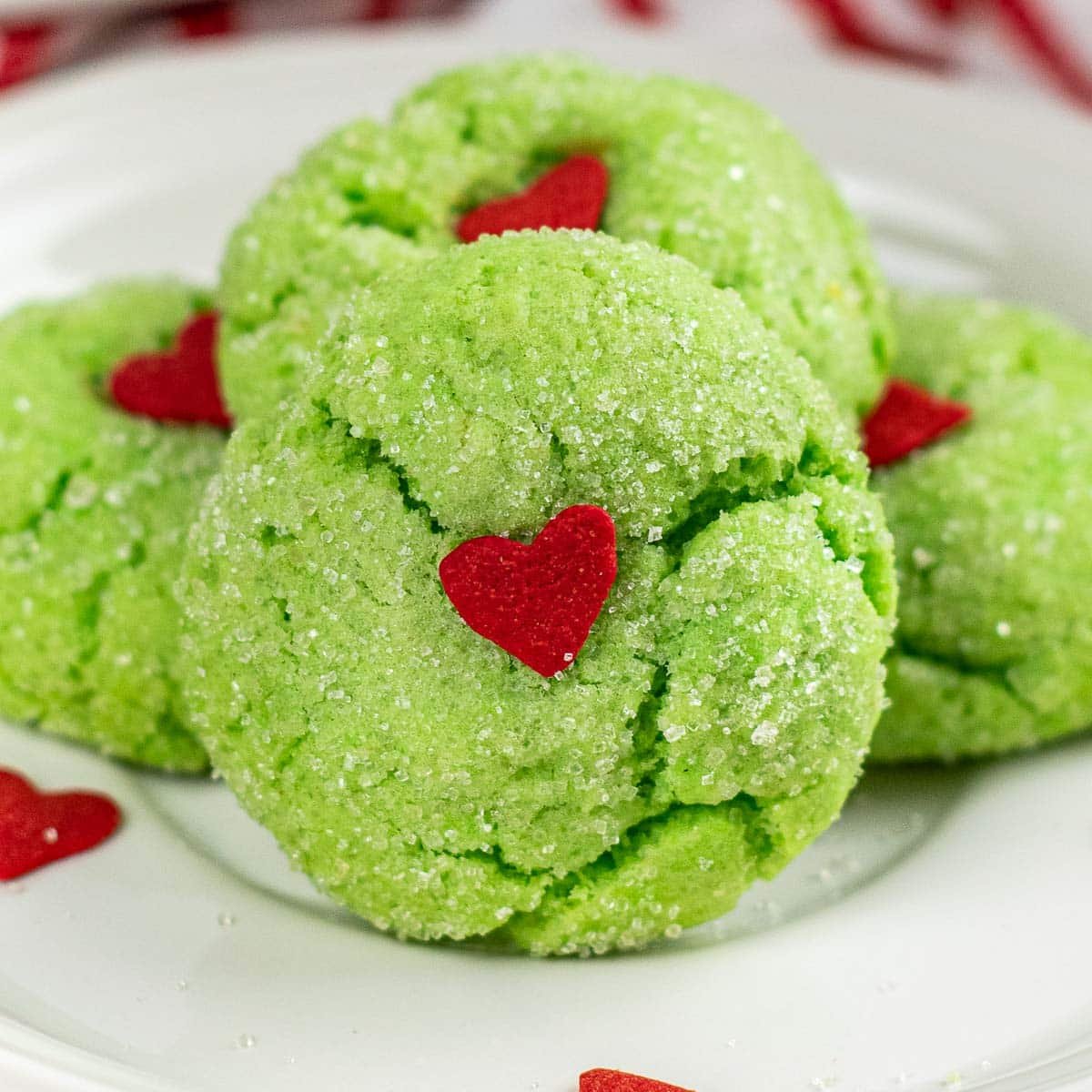 Grinch Crinkle Cookies - To Simply Inspire