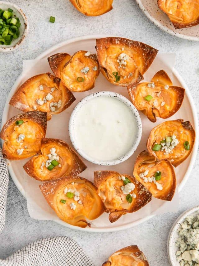 Buffalo Chicken Wonton Cups Recipe To Simply Inspire
