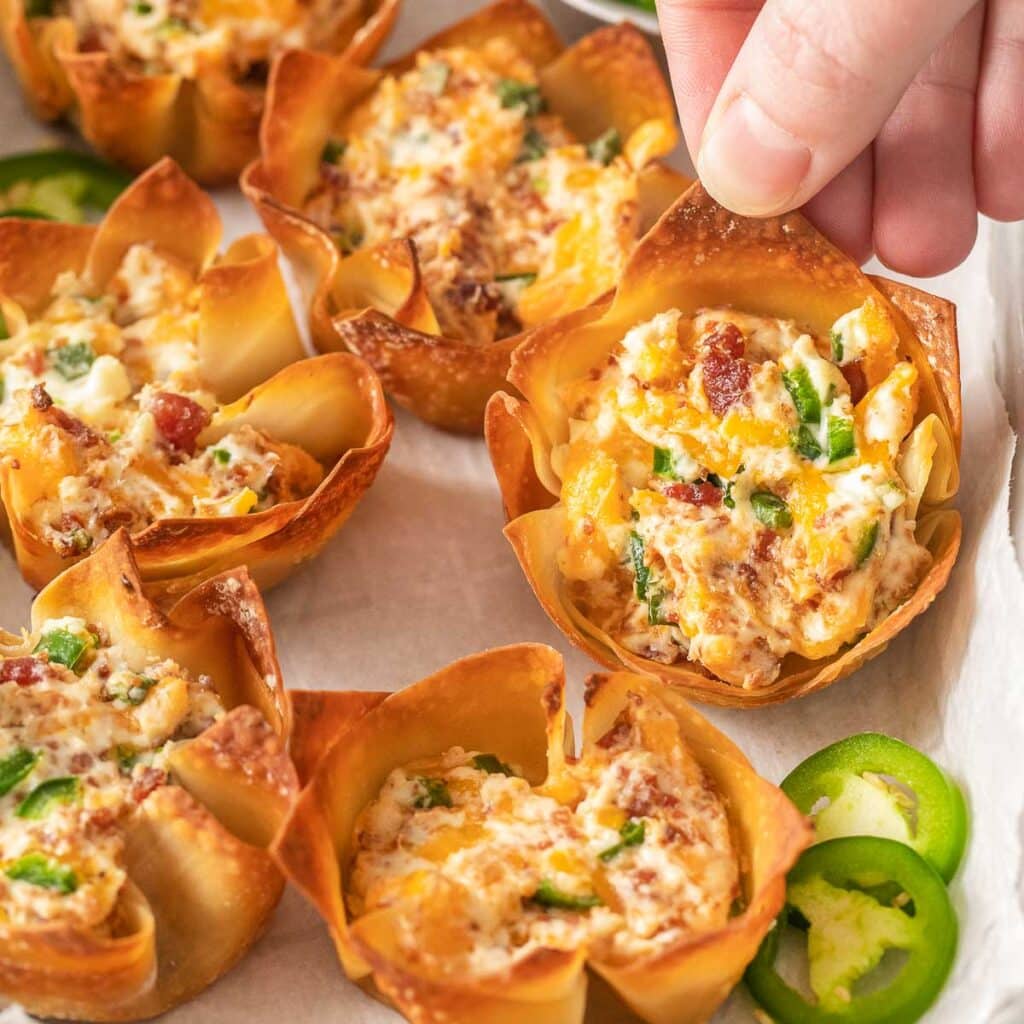 Jalapeño Popper Wonton Cups To Simply Inspire