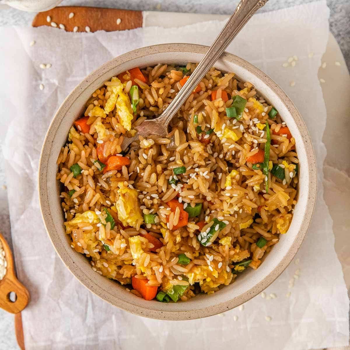 Egg Fried Rice - The flavours of kitchen