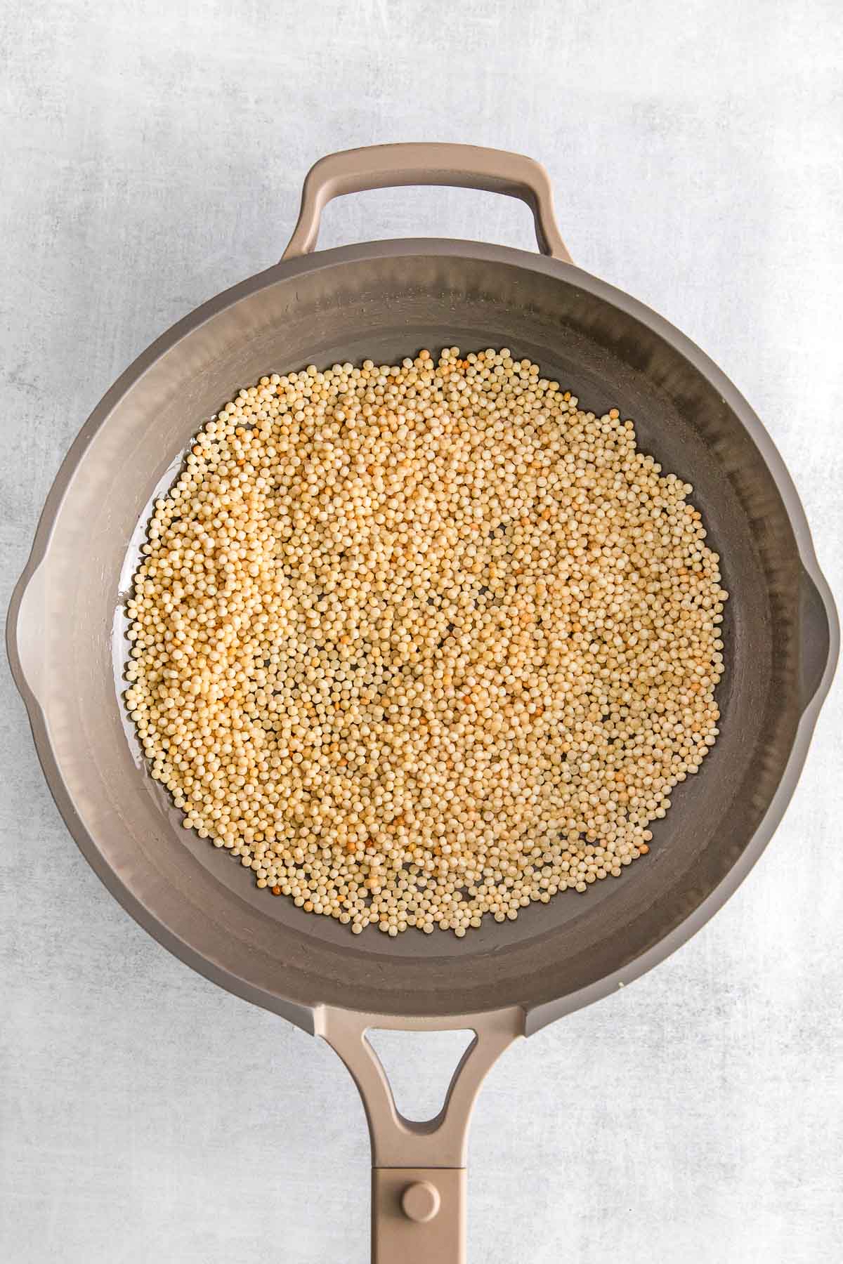 Couscous in a large skillet.