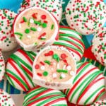 Sugar cookie truffles on a plate.