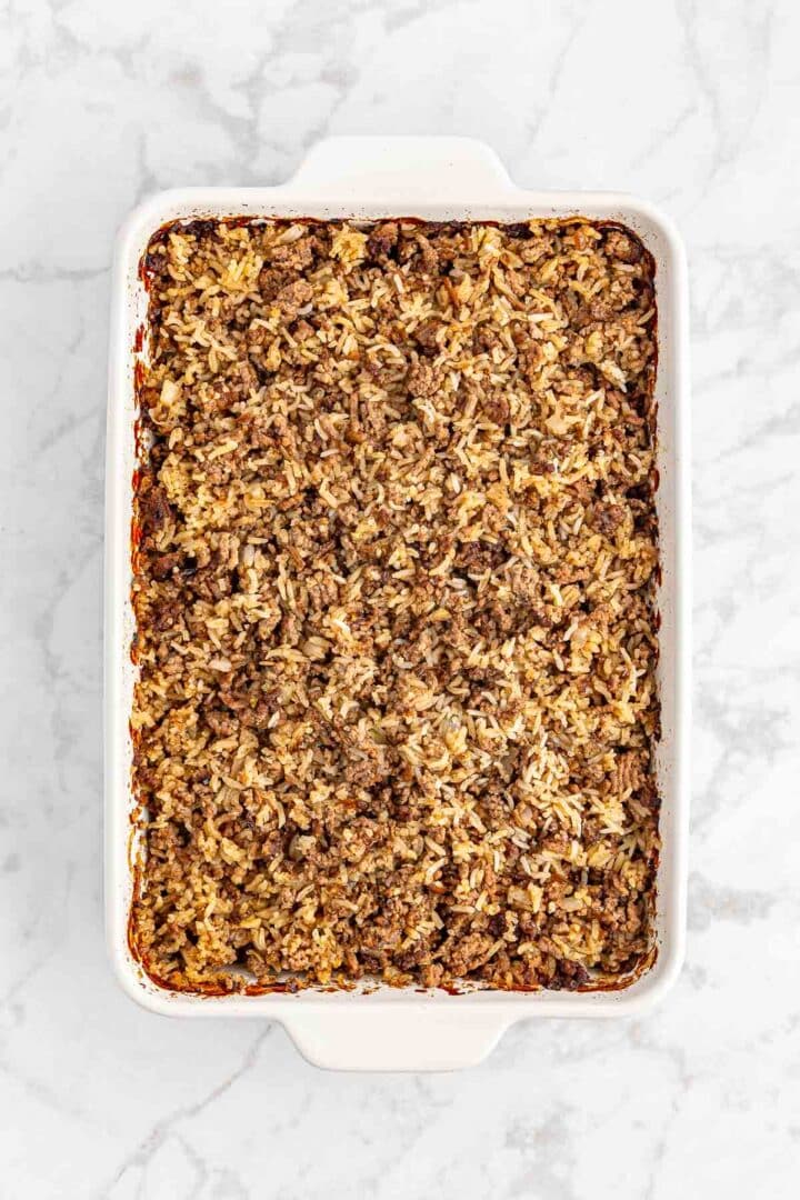 Best, Easy Hamburger Rice Casserole Recipe