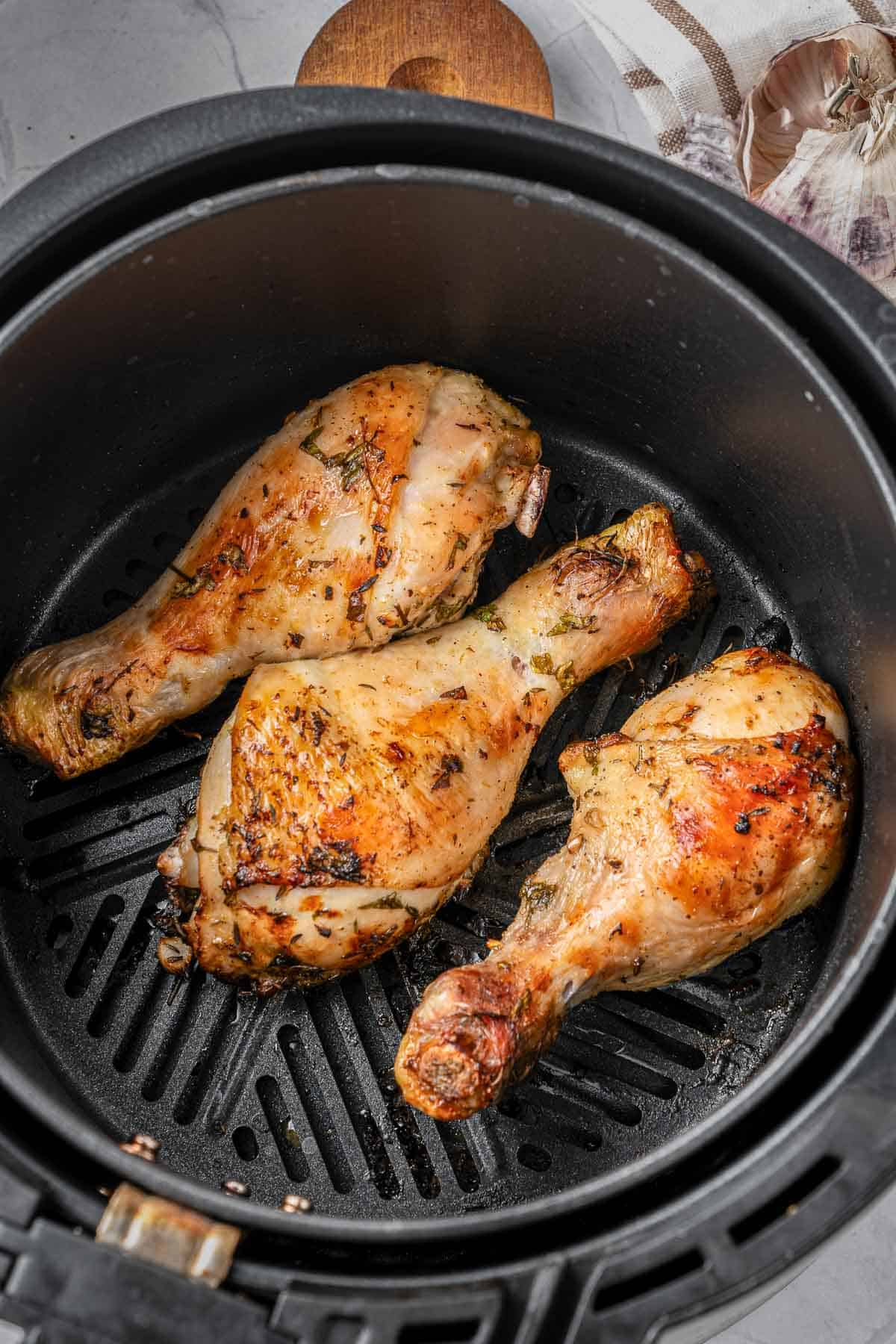 crispy chicken legs recipe in an air fryer.